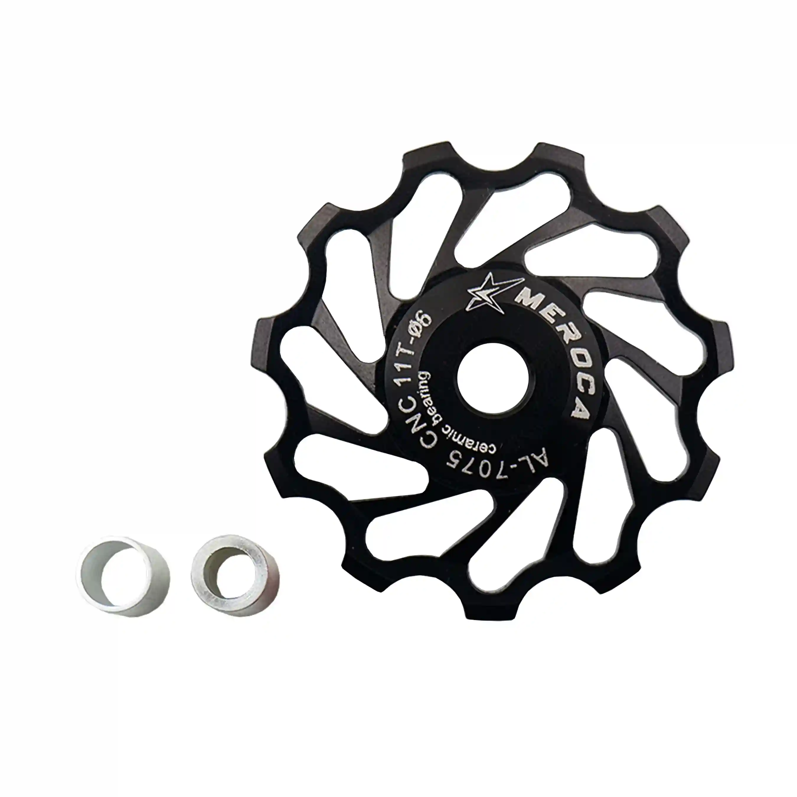 Meroca Mtb Road Bike Gear Derailleur Pulley Ceramic Aluminium Alloy Jockey Wheel Guide Pulley Wheel 11-T